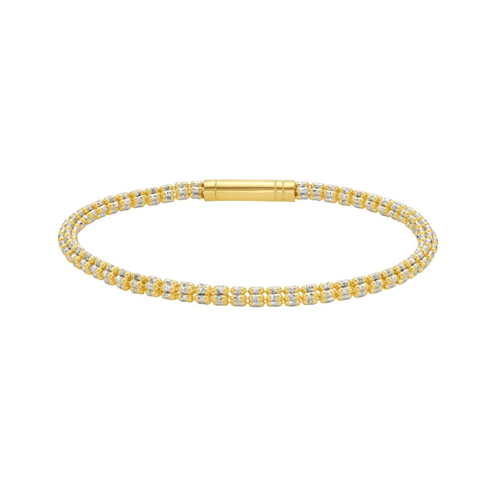 14K Gold 3.3mm Fancy Ice Chain Bracelet for Women - Elegant Cubic Zirconia Tennis Bracelet for Party, Wedding & Everyday Wear