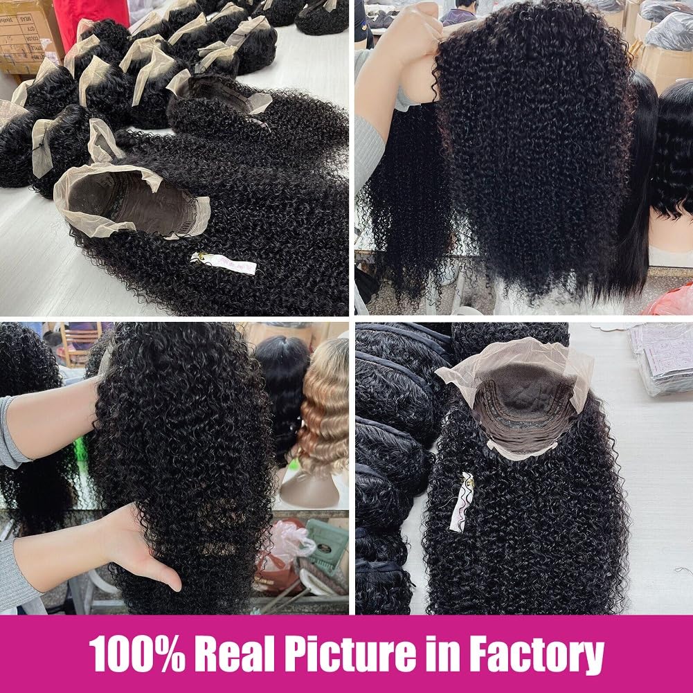Muaby Yaki Headband Wigs for Women - 22 Inch Human Hair Wigs Brazilian Virgin Hair, Kinky Straight Natural Black Headband Wig No Lace Front - Perfect for Daily Wear, Cosplay & Protective Styling
