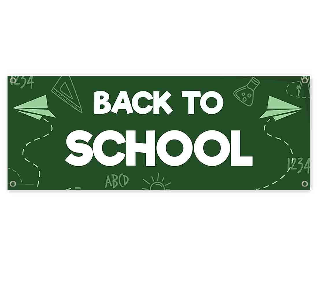 13 oz Heavy-Duty Vinyl Chalkboard Banner with Metal Grommets - Perfect for Classroom Decor, Back to School Signs & Party Decorations