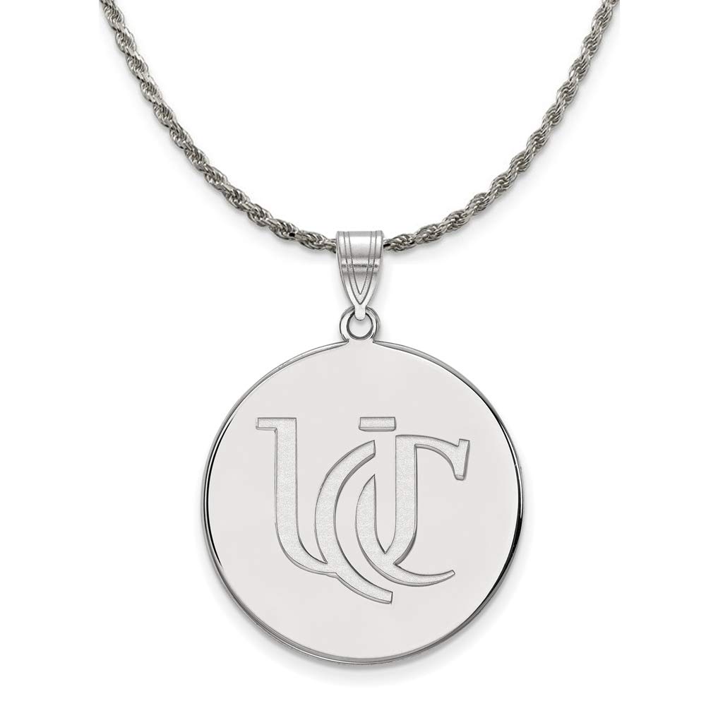 Sterling Silver Cincinnati XL Disc Pendant Necklace for Gifts & Daily Wear