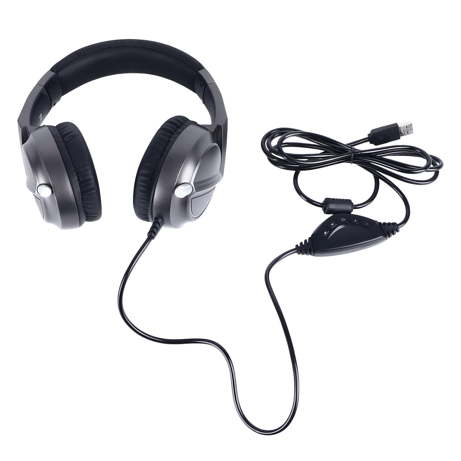 Topiky Gaming Headset with 7.1 Surround Sound, 50mm Drivers & RGB Lighting - USB Wired Computer Headphones for PC Gaming, Streaming & Online Meetings (Black) - Perfect for Esports, Work from Home & Late-Night Gaming Sessions