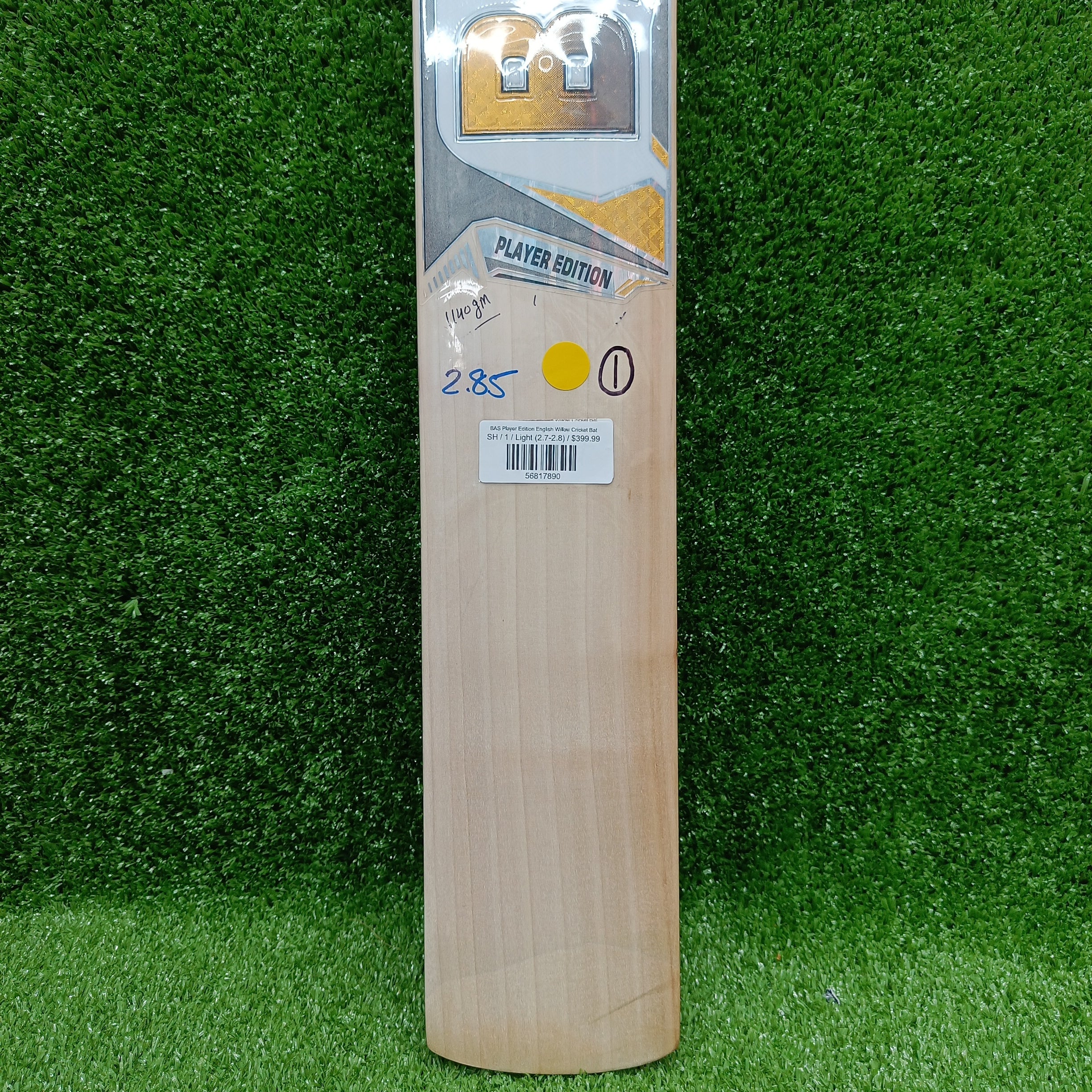Premium BAS Player MSD Edition English Willow Cricket Bat - High Performance for Professional Matches & Training | Perfect for Cricket Enthusiasts & Competitive Players