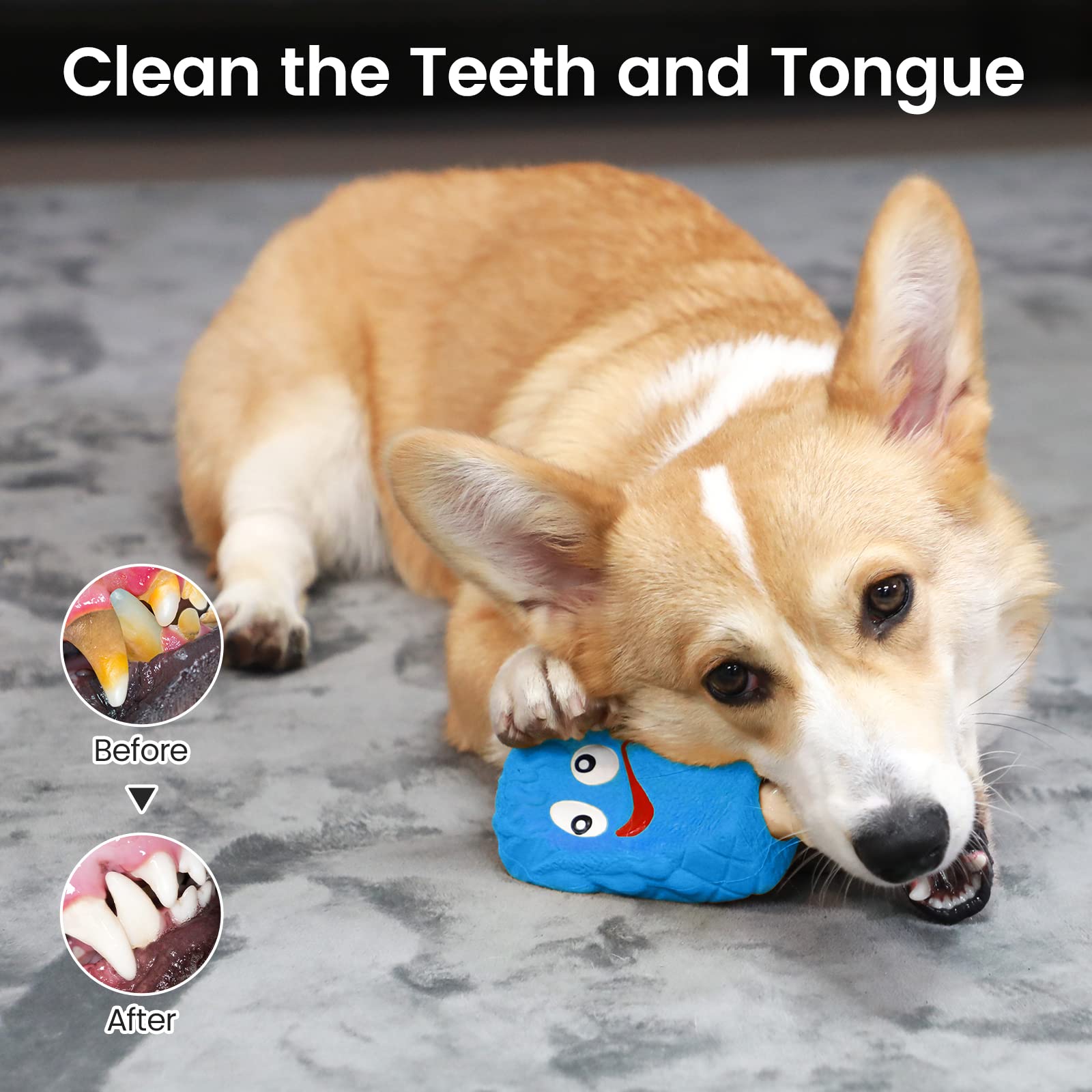 RUXAN Indestructible Dog Chew Toys for Aggressive Chewers - Natural Rubber Interactive Treat Toy with Milk Flavor for Medium & Large Dogs - Perfect for Chewing, Chase, Fetch and Training Sessions