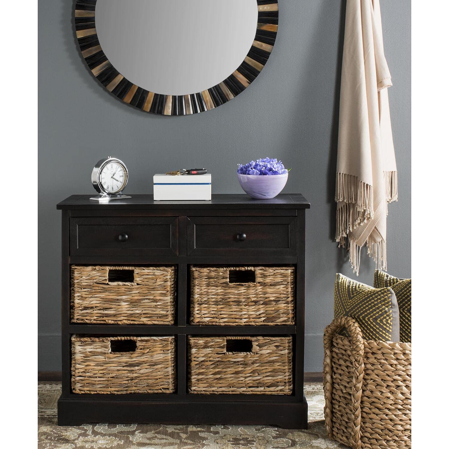 SAFAVIEH American Homes Collection Herman Red Storage Unit - Stylish Home Organization for Living Room, Bedroom & Office
