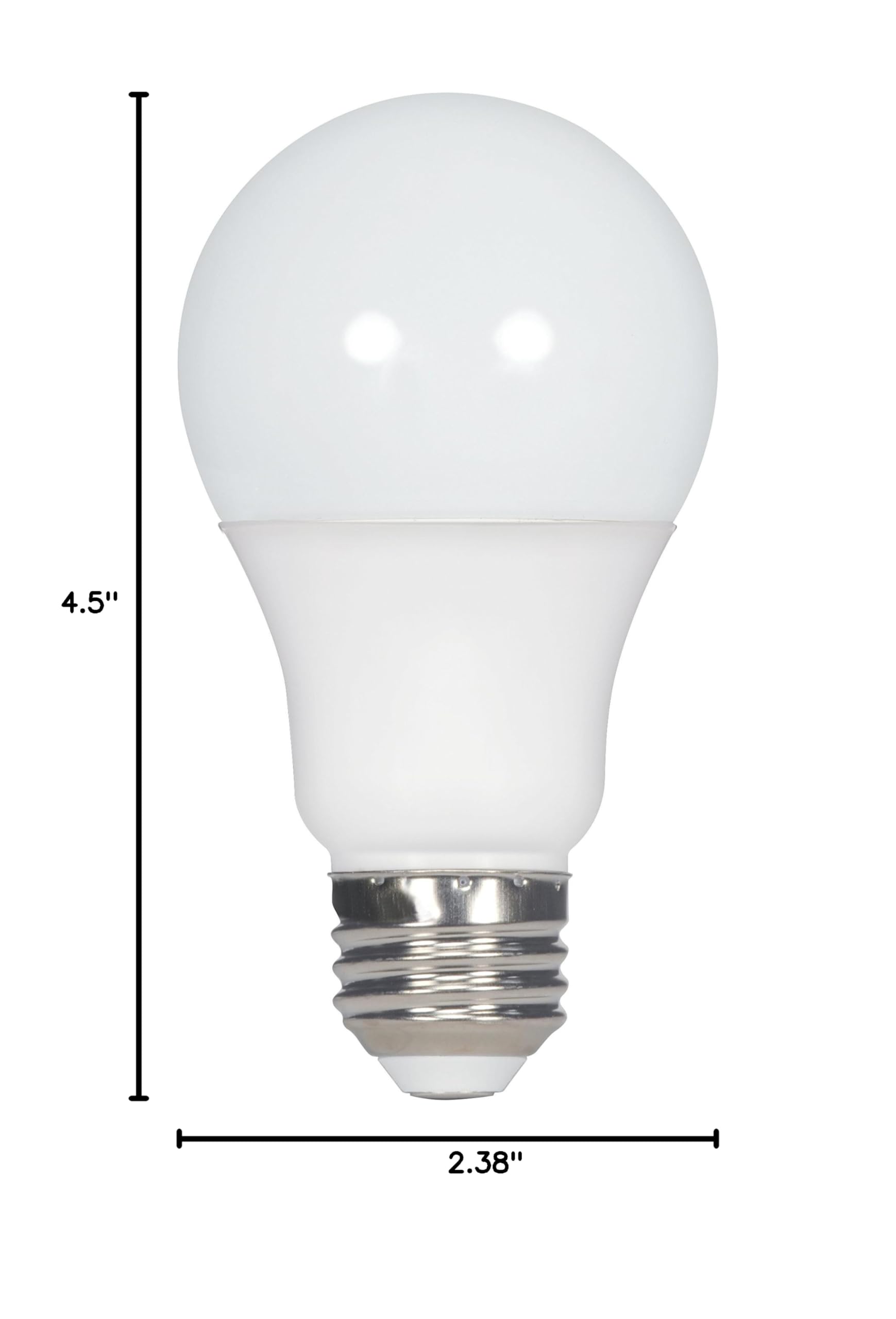 **Satco S9602 6-Pack A19 LED Bulbs - 5.5W, 300° Omni-Directional, 3500K Warm White Light - Energy Efficient Replacement for Home, Office & Commercial Lighting**    *(Perfect for living rooms, bedrooms, kitchens, and retail spaces—provides bright, natural illumination with long-lasting performance.)*