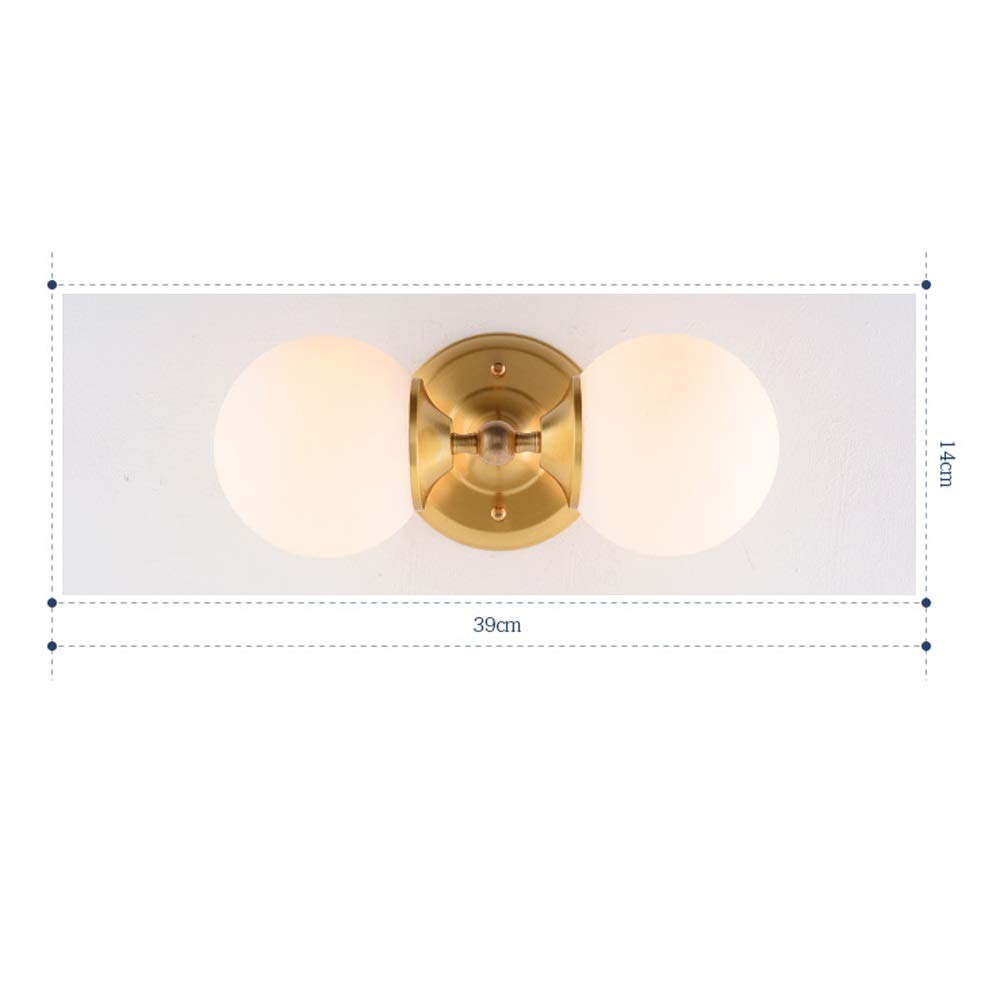 Modern Nordic Wall Lamp - Dual Head Adjustable Copper Wall Light for Bedroom & Living Room | Stylish & Elegant Wall Mounted Lighting Fixture | Perfect for Bedside Reading, Hallway Decor, and Ambient Lighting