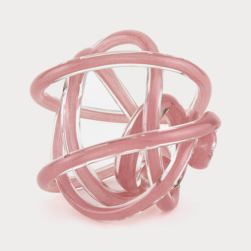 Handblown Glass Knot - Unique Decorative Art Piece for Home, Wedding, and Gift Giving | Perfect for Table Centerpieces, Shelf Displays & Special Occasions