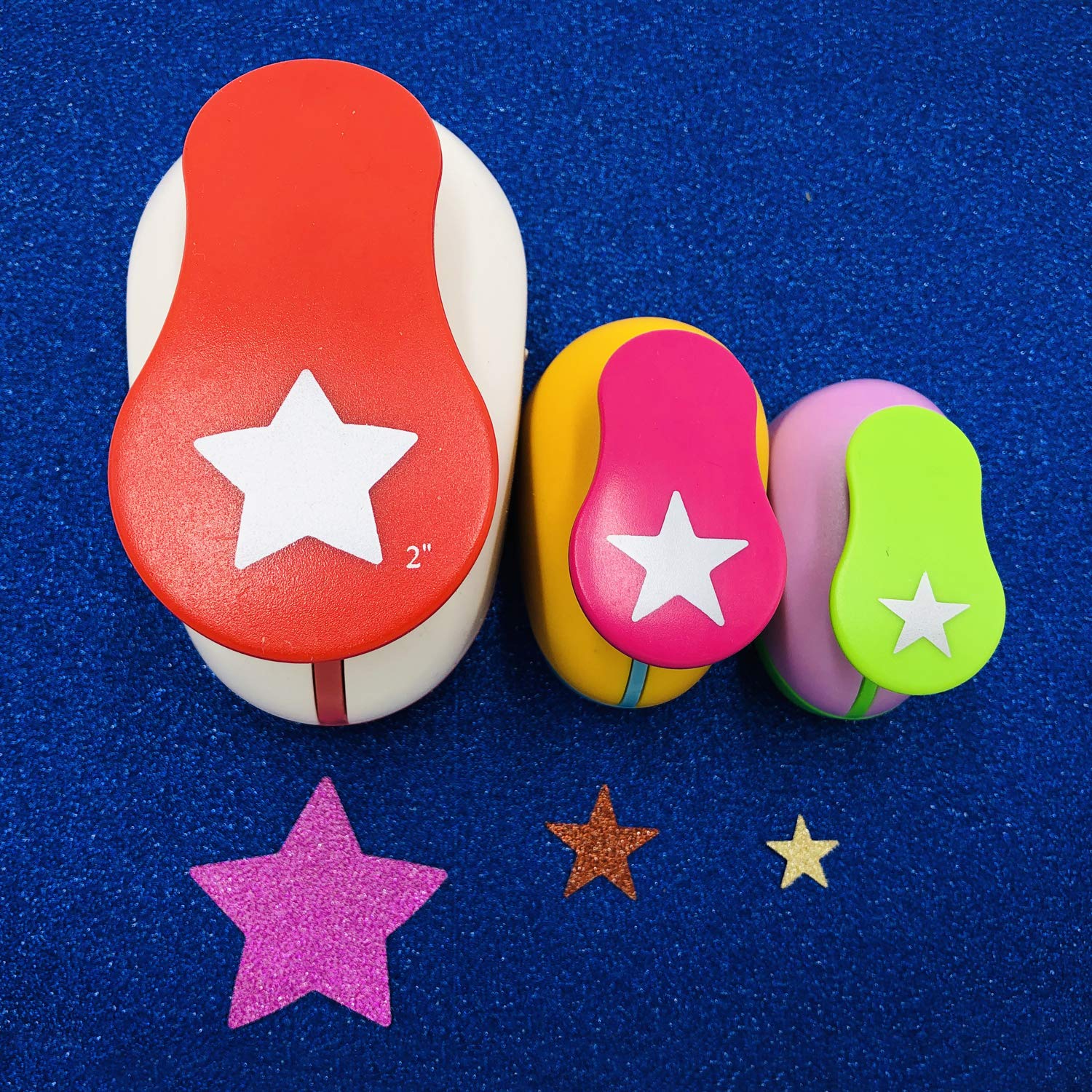 3-Piece Star-Shaped Paper Punch Set (2