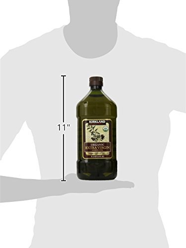 Kirkland Signature Organic Extra Virgin Olive Oil, 2L (4 Pack) - Premium Cold Pressed Olive Oil for Cooking, Salad Dressing & Healthy Recipes - Perfect for Mediterranean Diet & Home Cooking