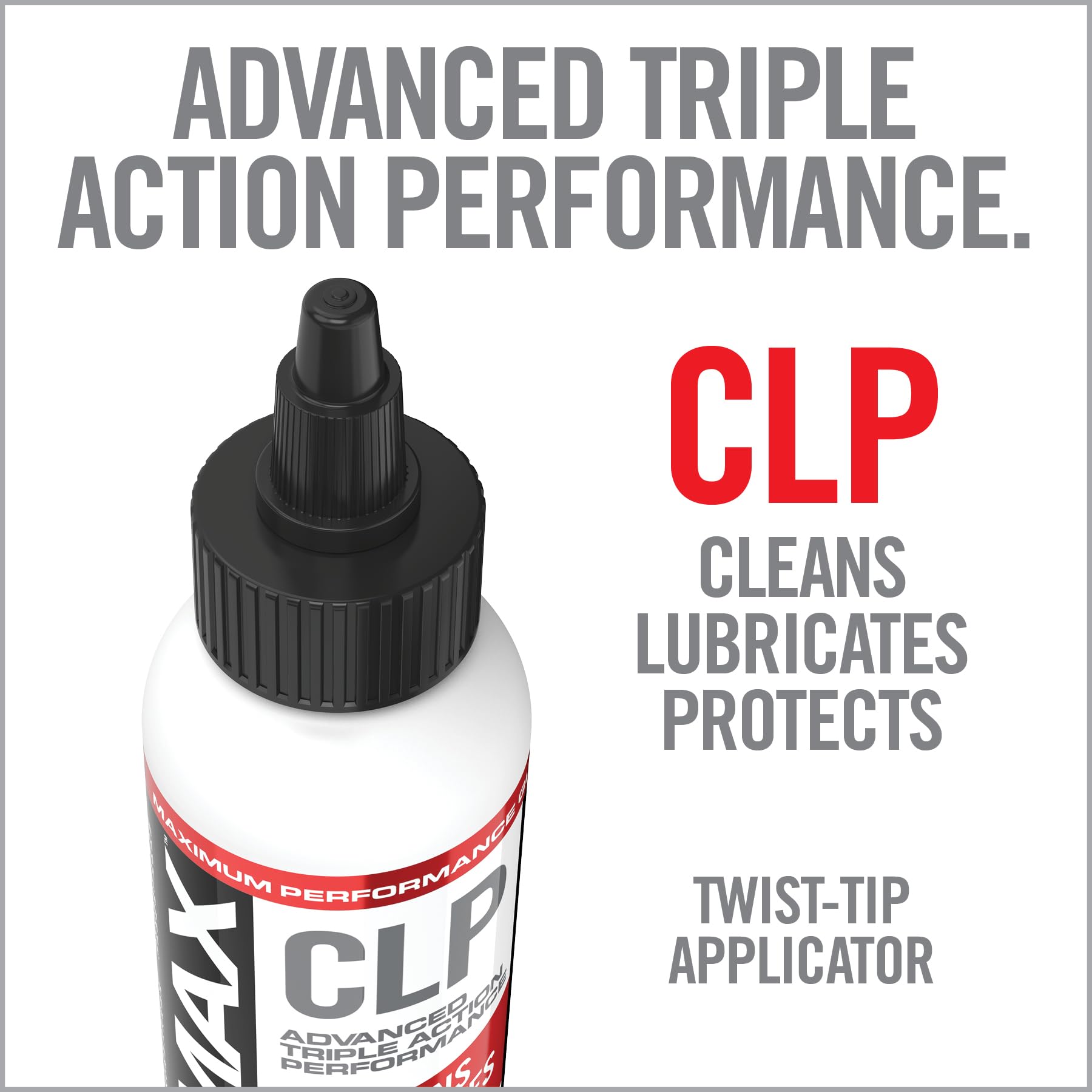 Real Avid CLP Gun Cleaner and Lubricant - 4oz Bottle | 3-in-1 Gun Oil, Cleaner & Lubricant | All-in-One Rust Protectant for Firearms | Perfect for Pistols, Rifles & Shotguns | Quick Cleaning & Protection for Shooting Range & Hunting