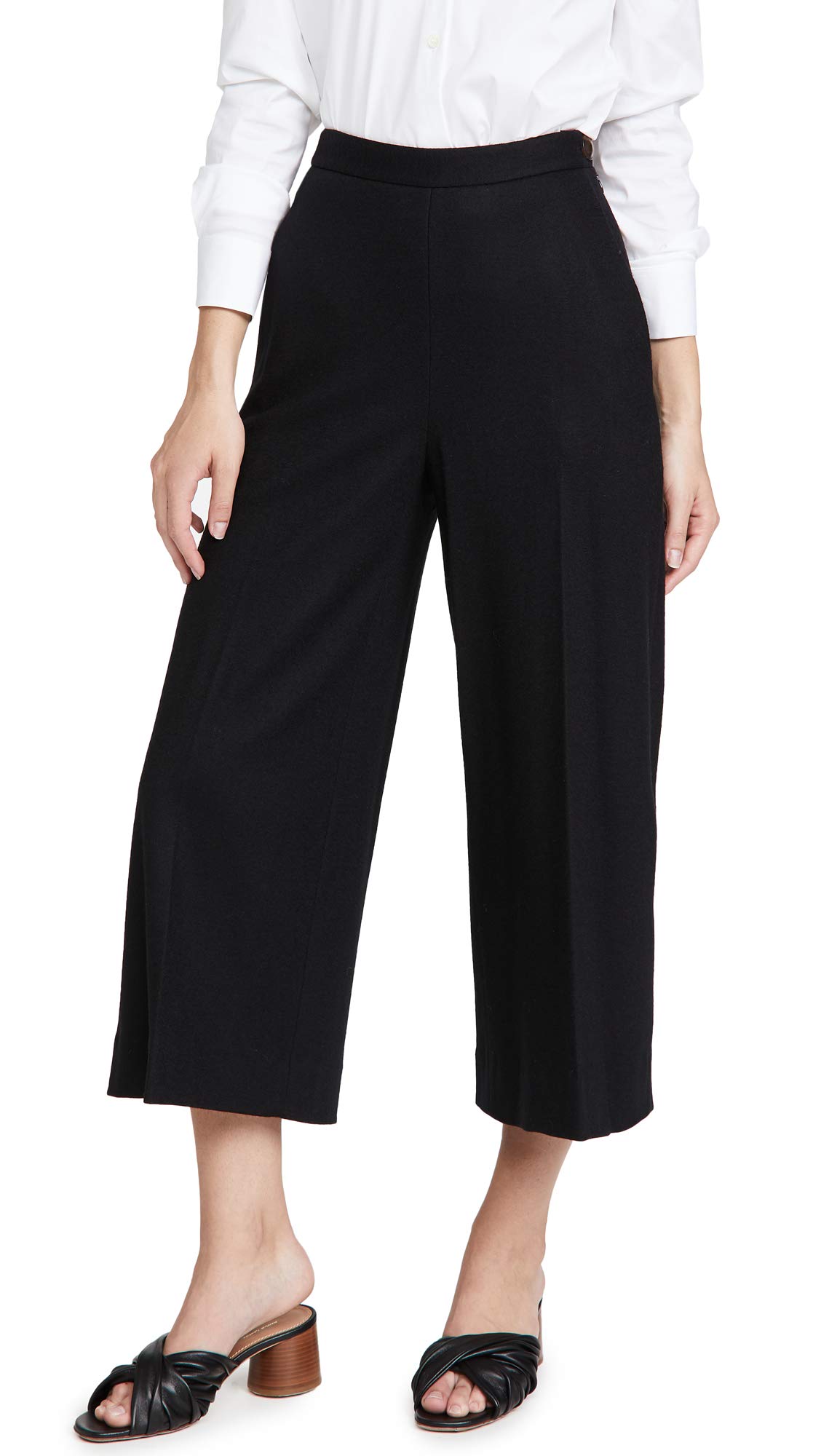 Vince Women's Cozy Wide Leg Culottes - Soft Stretch Lounge Pants for Casual Wear, Work from Home & Relaxing Outfits