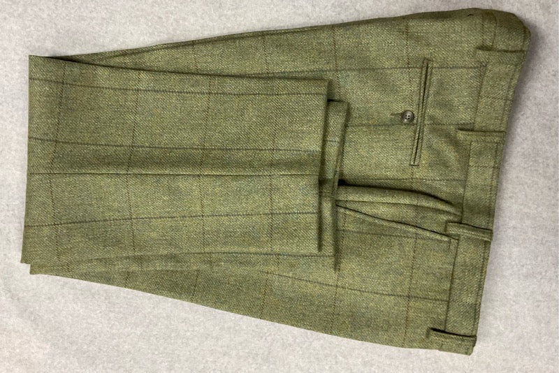 Stylish Men's Tweed Trousers - Size 42 Waist, Classic Casual Pants for Office & Outdoor Activities