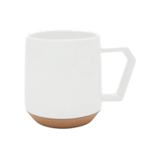Premium Japanese Ceramic Coffee Mug & Tea Cup - 12oz White, Dishwasher & Microwave Safe - Perfect for Home, Office & Gifts