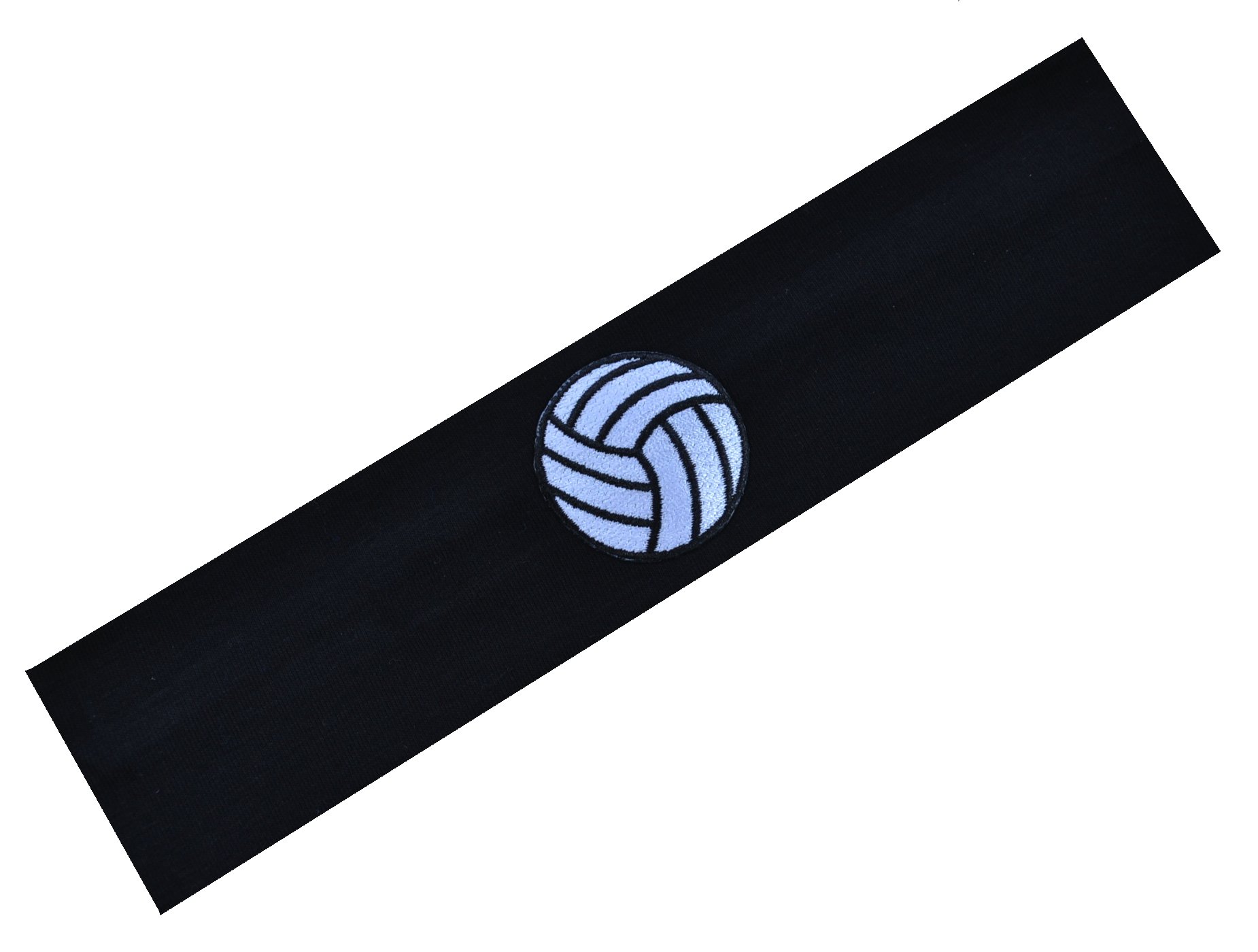 Funny Girl Designs Volleyball Patch Cotton Stretch Headband for Women, Girls & Teens - Cute Sports Hair Accessories for Volleyball Players, Team Gifts & Game Day Outfits