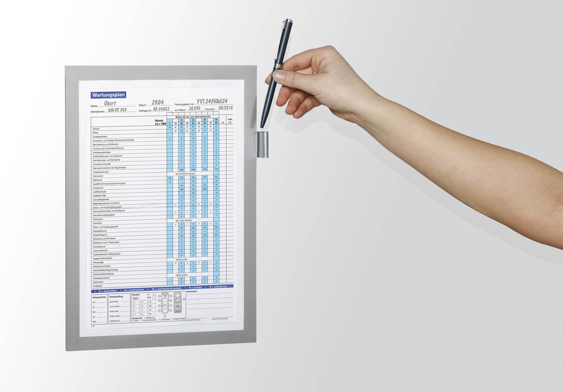 Durable Magnetic Whiteboard Frame - Silver A4 Size (8.27