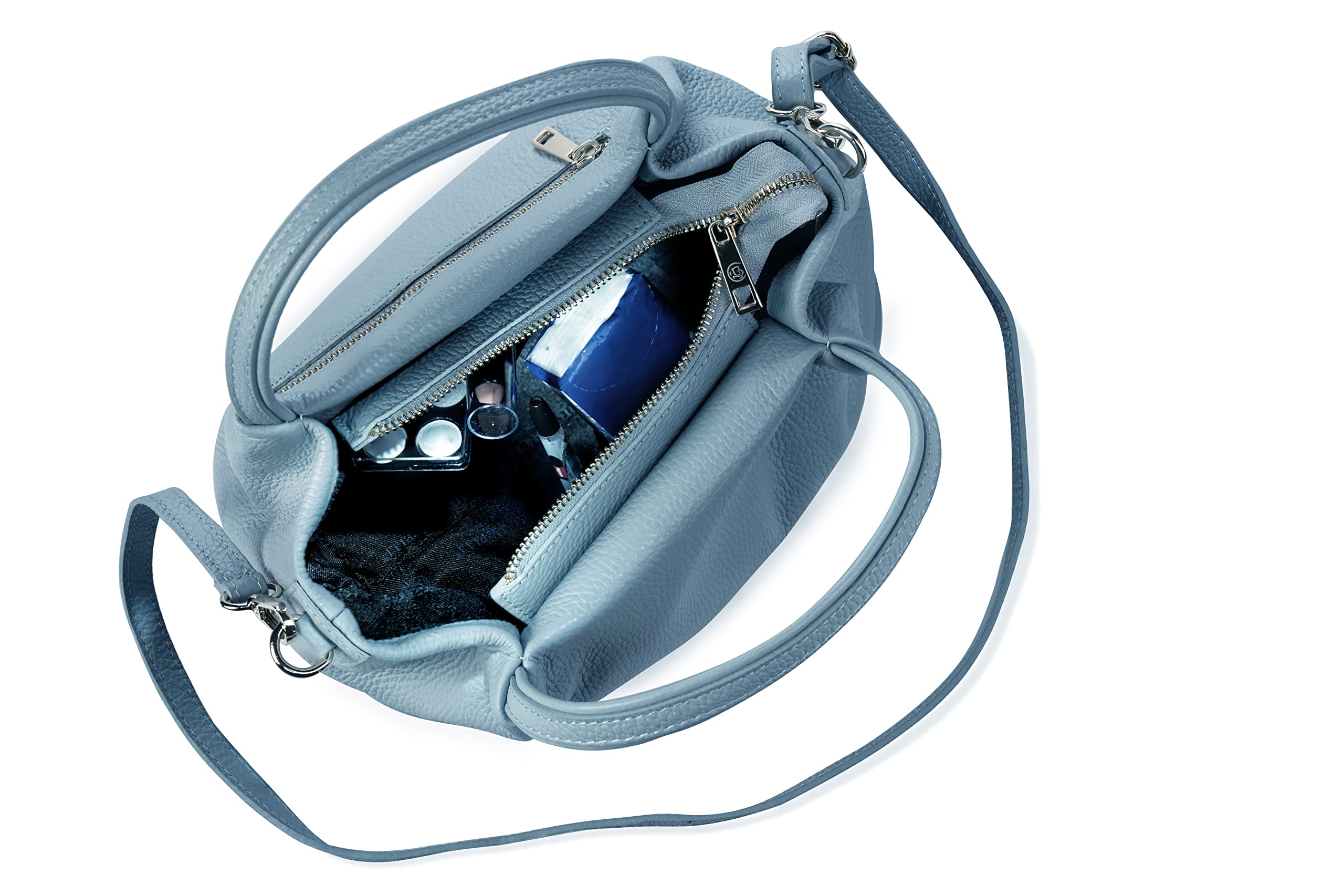 Baroncelli Genuine Italian Leather Purse for Women - Soft Medium Shoulder Crossbody Bag Handmade in Italy - Perfect for Work, Travel & Everyday Use