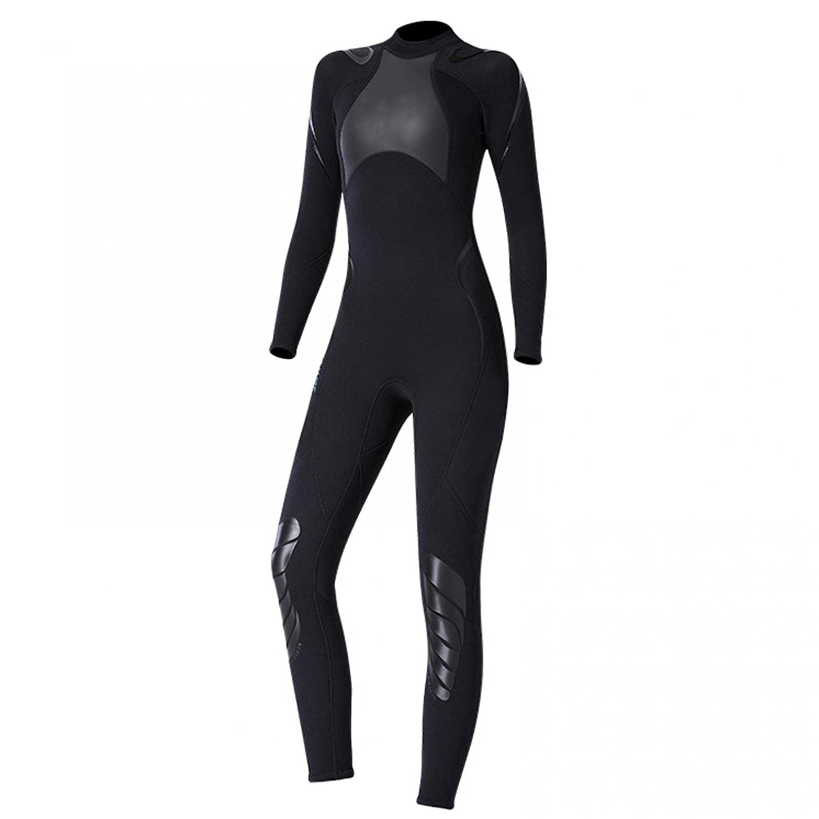 3mm Neoprene Wetsuit for Women - Full Body One Piece Long Sleeve Winter Swimsuit - Warm & Waterproof for Snorkeling, Surfing, Diving & Cold Water Swimming - Black Size M - Perfect for Beach Vacations & Water Sports