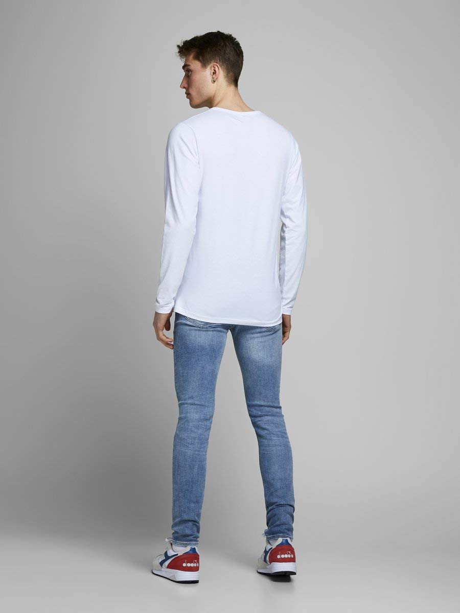 JACK & JONES Men's Slim Fit Stretch Denim Jeans for Casual Wear - Comfortable & Stylish for Everyday Outfits and Office Looks