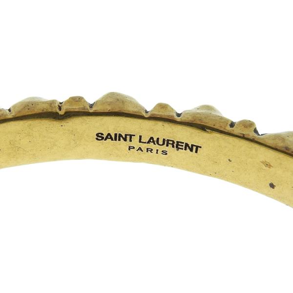 Vintage Gold Plated Bangle Bracelet by SAINT LAURENT PARIS - Luxury Fashion Jewelry for Women, Perfect for Parties, Weddings & Special Occasions