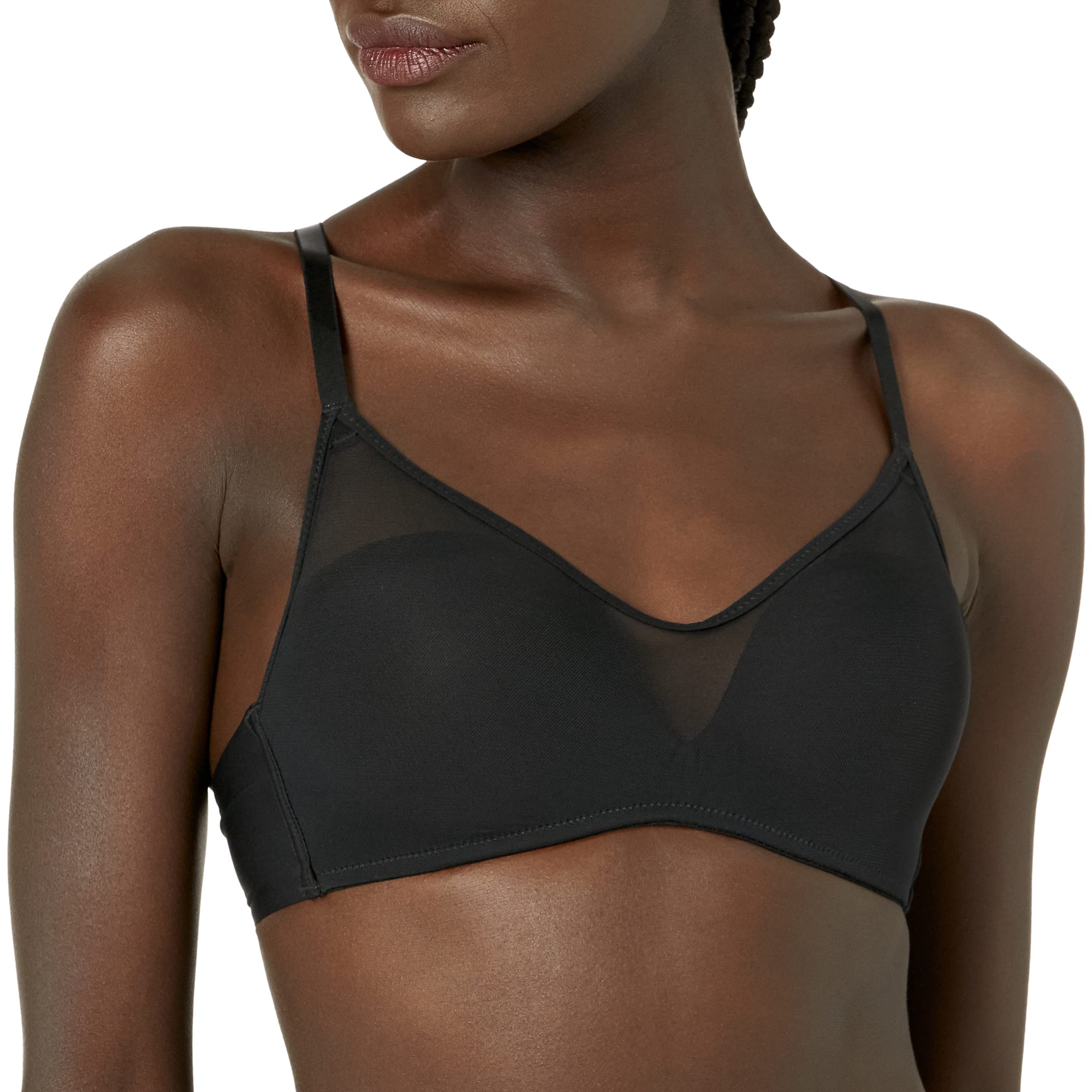 Le Mystère Women's Sheer Illusion Wireless Bra - Seamless Comfort for Everyday Wear & Special Occasions