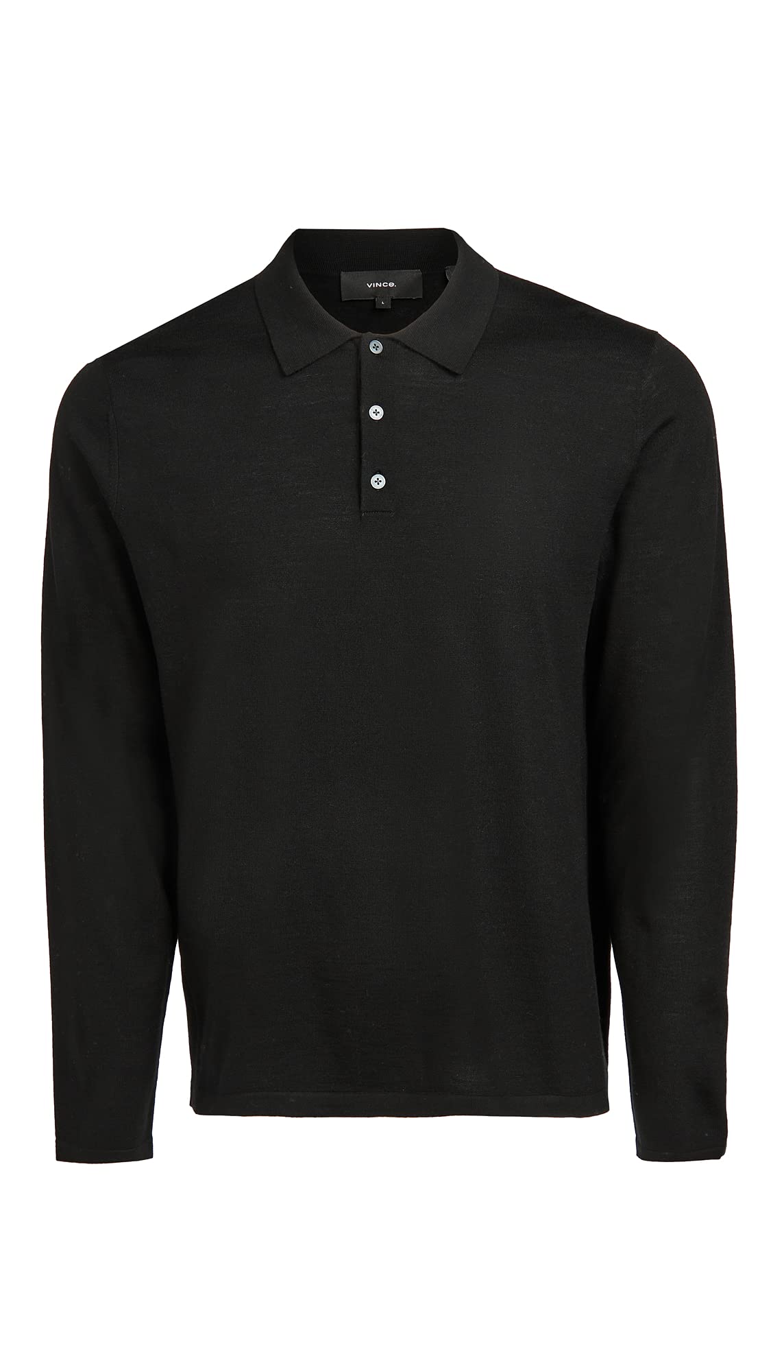 Vince Men's Long Sleeve Merino Wool Polo Shirt - Soft, Breathable Button Down Shirt for Business Casual & Weekend Wear | Office, Golf, Travel, Hiking & Daily Commute | Cold Weather Layering & Outdoor Adventures | Premium Comfort for Work & Leisure Activities