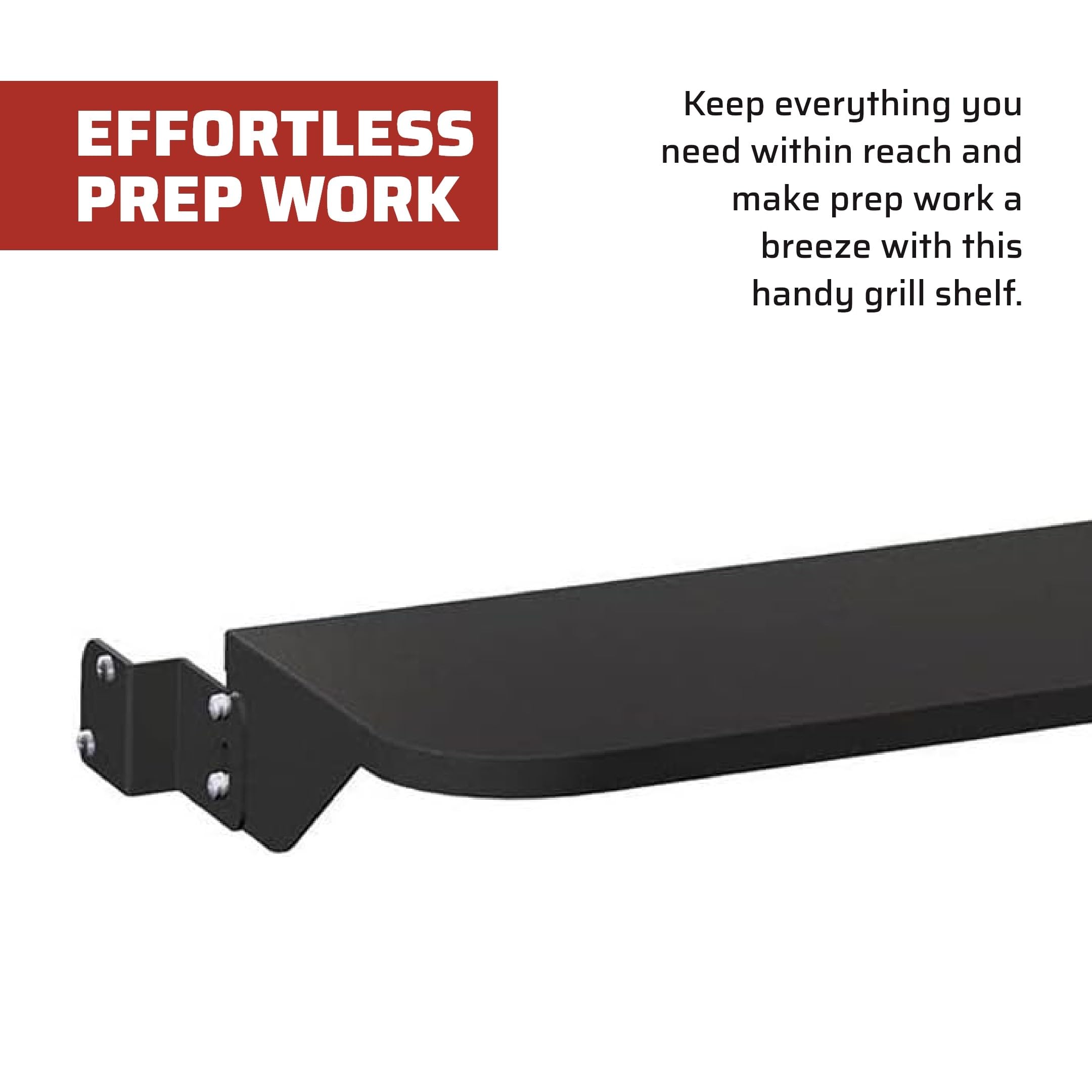 Camp Chef Pellet Grill Folding Front Shelf - 36 Inch Outdoor BBQ Accessory with Heavy-Duty Steel Construction - Perfect for Backyard Grilling, Tailgating & Camping