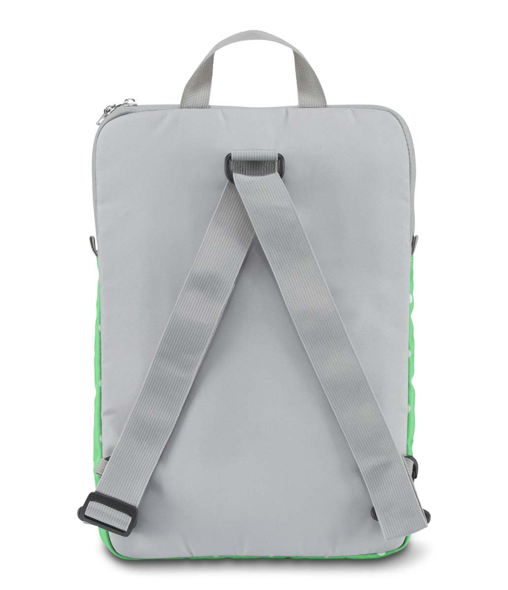 JanSport SuperBreak Backpack with Laptop Sleeve - Lightweight School & Travel Backpack for Students & Professionals - Seafoam Green with White Dots Design - Perfect for College, Work & Everyday Use