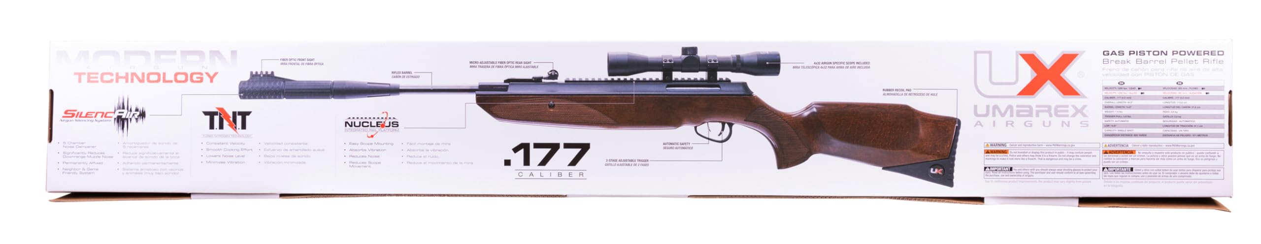 Umarex Forge .177 Caliber Pellet Gun Air Rifle with 4x32mm Scope & Rings - 1250 FPS for Target Shooting, Hunting & Outdoor Sports