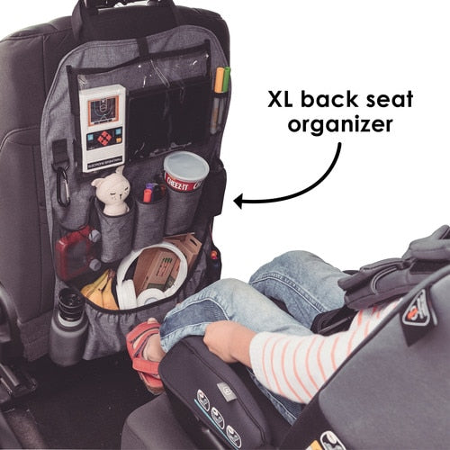 Diono Stow 'n Go XL Car Organizer - Premium Vehicle Storage Solution for Toys, Snacks & Essentials | Perfect for Road Trips, Family Travel & Daily Commutes