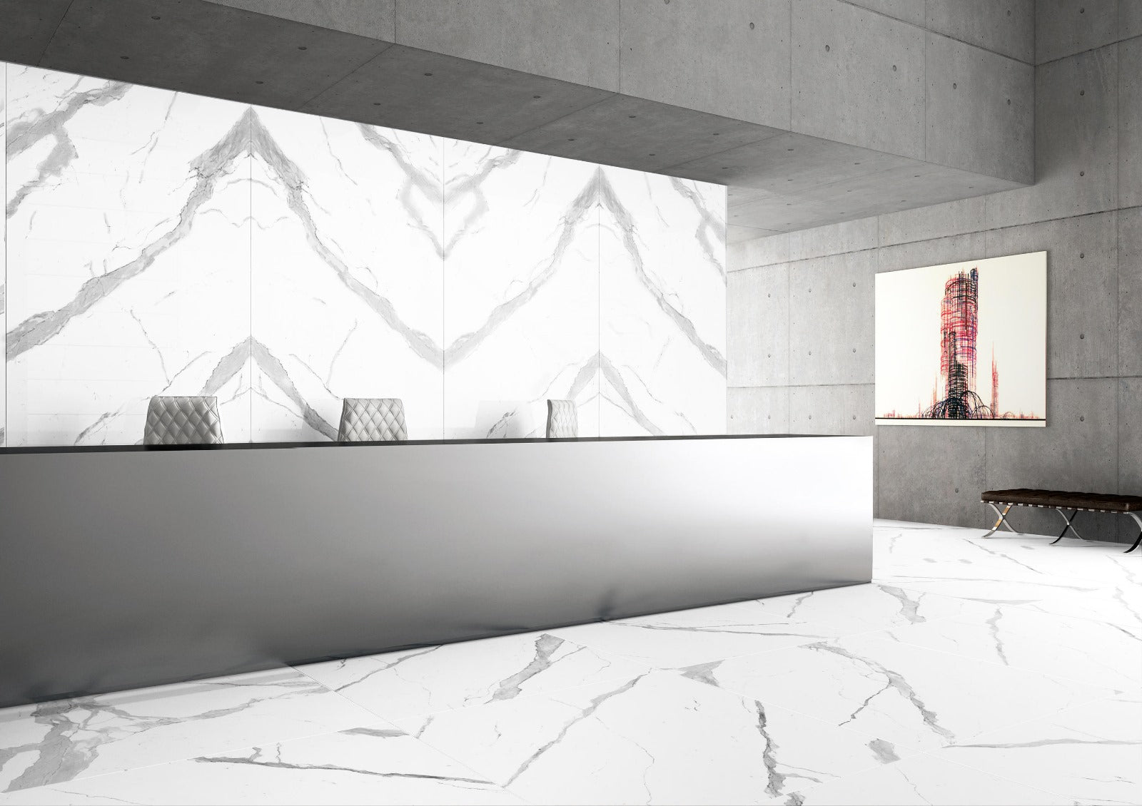APAVISA 12mm Statuario Extra White Natural Marble Slab - 127.56