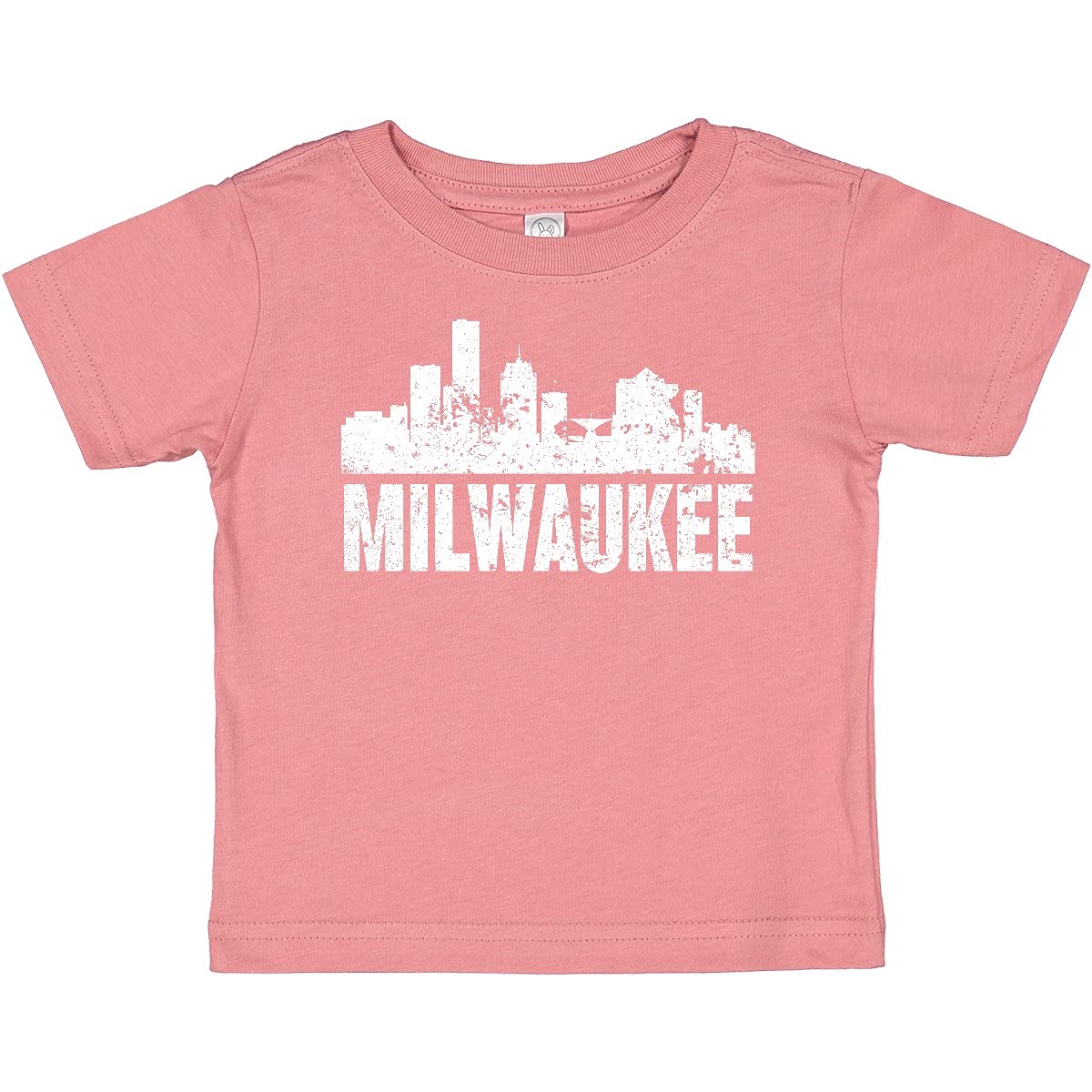 Inktastic Milwaukee Skyline Grunge Baby T-Shirt - Soft Cotton Graphic Tee for Boys & Girls - Cool Urban Style for Outings, Playdates & Family Photos