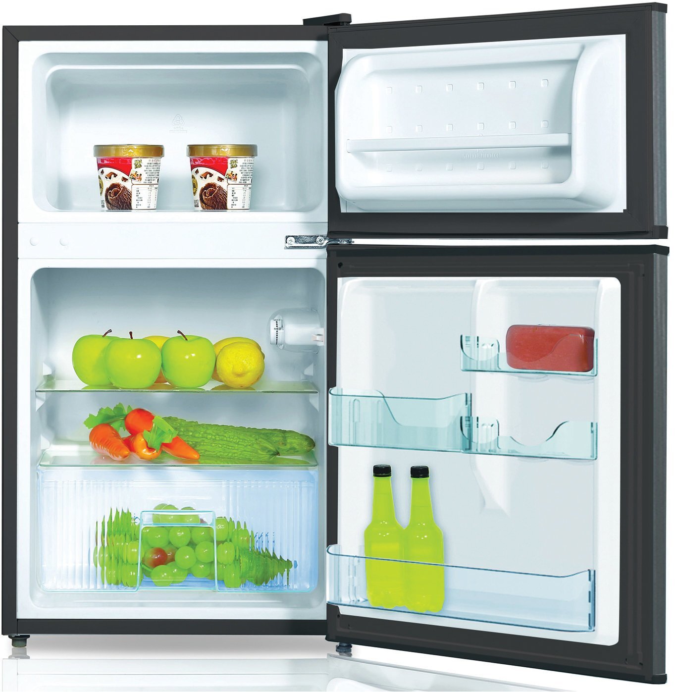 Esatto 87L Stainless Steel Bar Fridge - Compact Mini Beverage Cooler for Home, Office, or Commercial Use - Energy Efficient EBF91S Model for Wine, Beer & Soda Storage