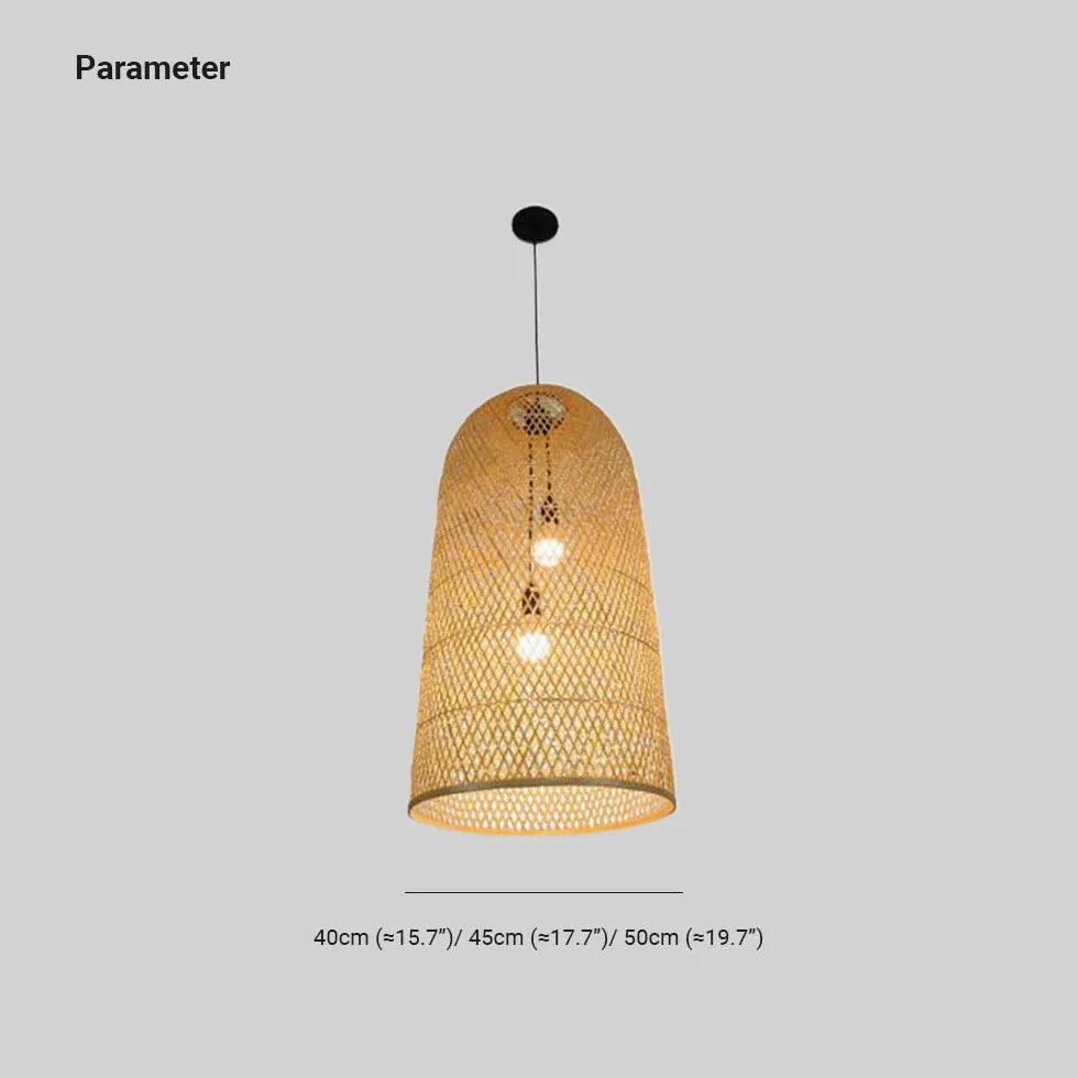 Handwoven Rattan Pendant Light - Natural Wicker Bell Shade for Boho Home Decor - Perfect for Dining Room, Bedroom, or Patio Lighting
