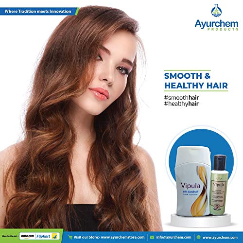 **Vipula Natural Ayurvedic Herbal Hair Care Kit for Hair Fall Control & Growth - Hair Oil & Shampoo Combo for Damaged, Dry, Frizzy Hair - Anti-Dandruff Treatment & Grey Hair Oil (100ml) - Perfect for Daily Hair Care & Scalp Nourishment**