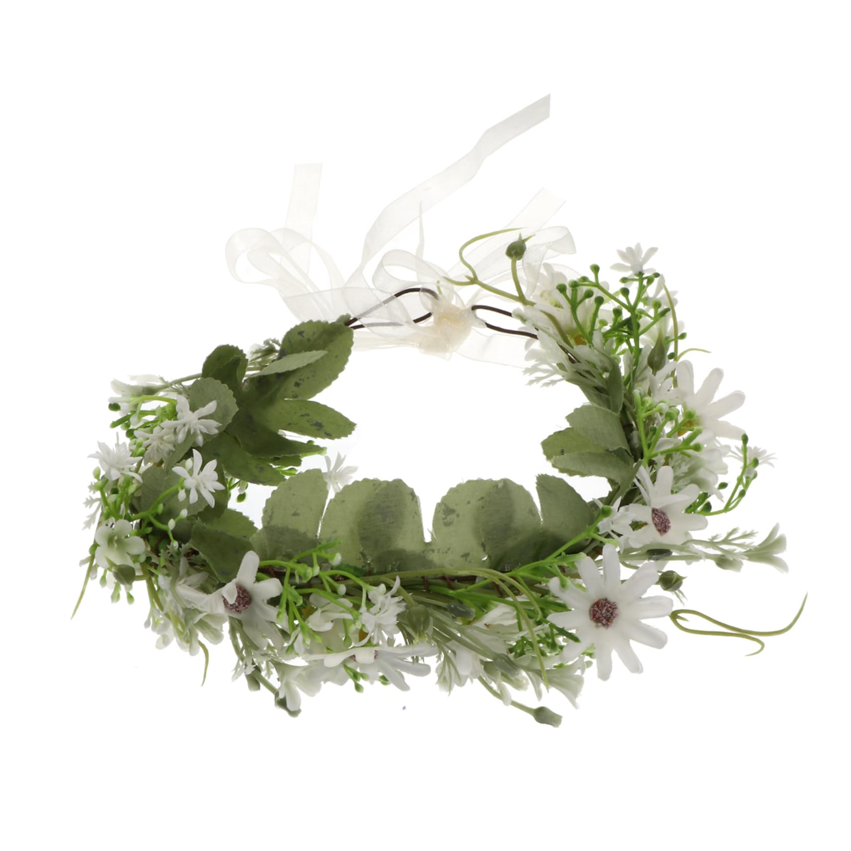 FOMIYES 2 Pack Floral Headbands for Women - Bridal Flower Hair Accessories, Wedding Hair Ties, Boho Headpiece for Girls, Fabric Garland Hair Decor - Perfect for Weddings, Parties, and Special Occasions