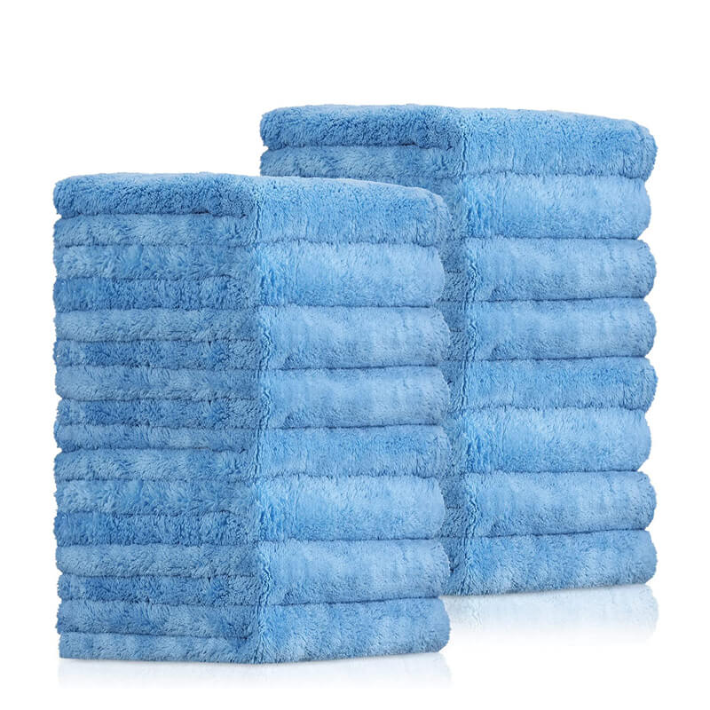 120 Pcs Premium Edgeless Coral Fleece Microfiber Towels - 16x16 Inches, 450GSM - Ultra Soft & Absorbent for Gym, Spa, Travel & Home Use