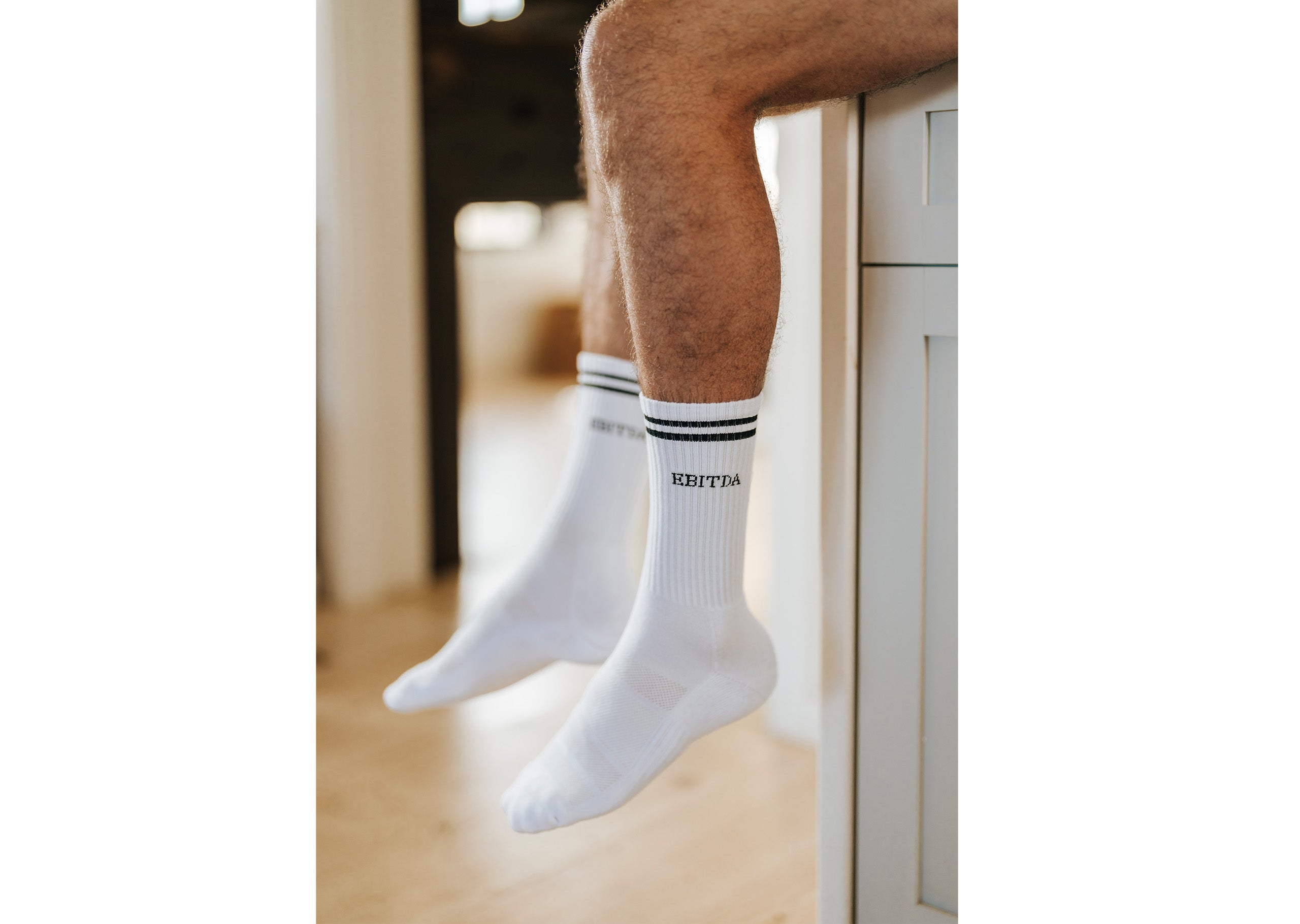EBITDA Crew Socks 3-Pack - Comfortable & Durable Men's Athletic Socks for Running, Gym & Casual Wear