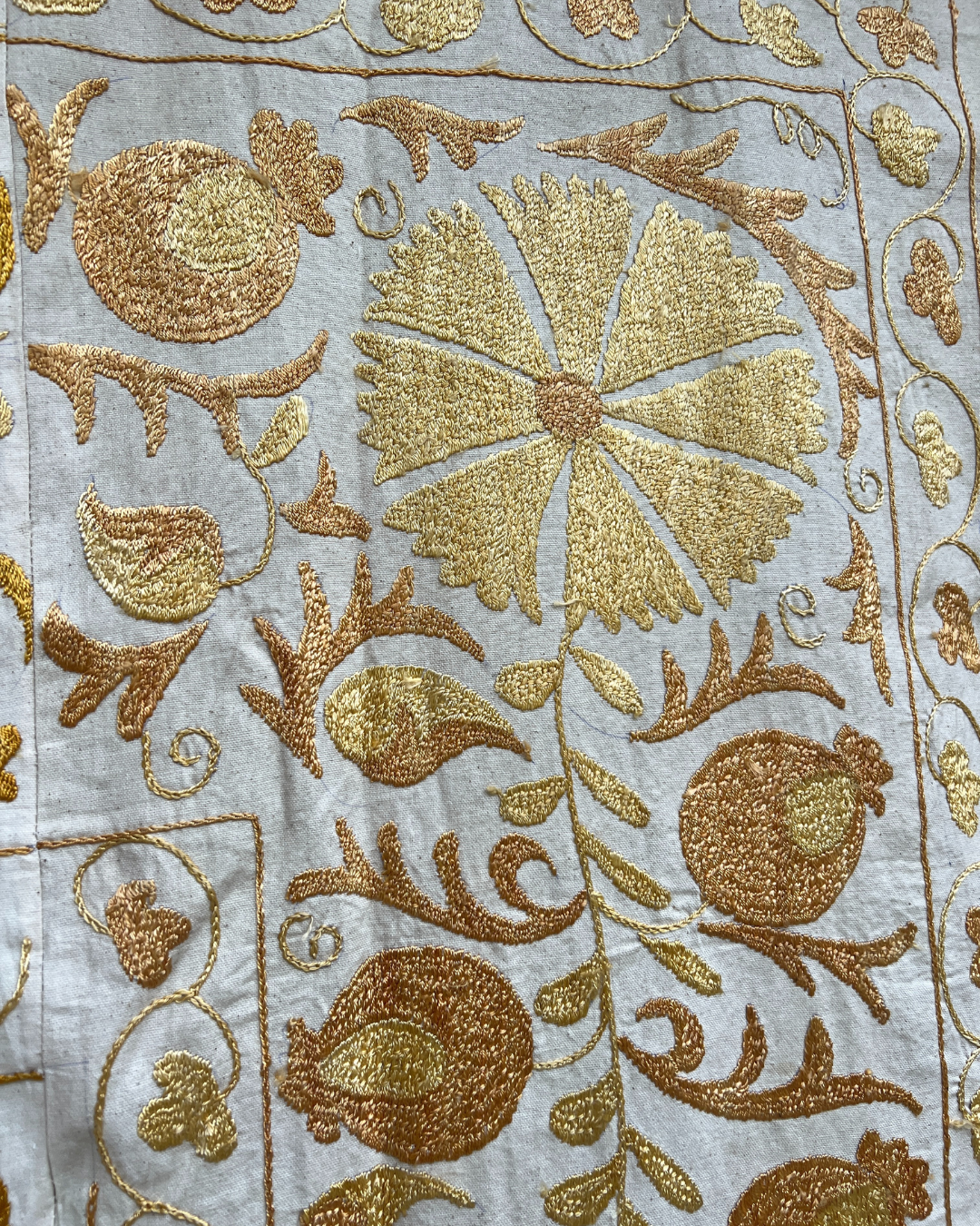 Handmade Suzani Embroidery No. 226 - Traditional Uzbek Textile Wall Hanging for Boho Home Decor | Perfect for Living Room, Bedroom & Wedding Decor