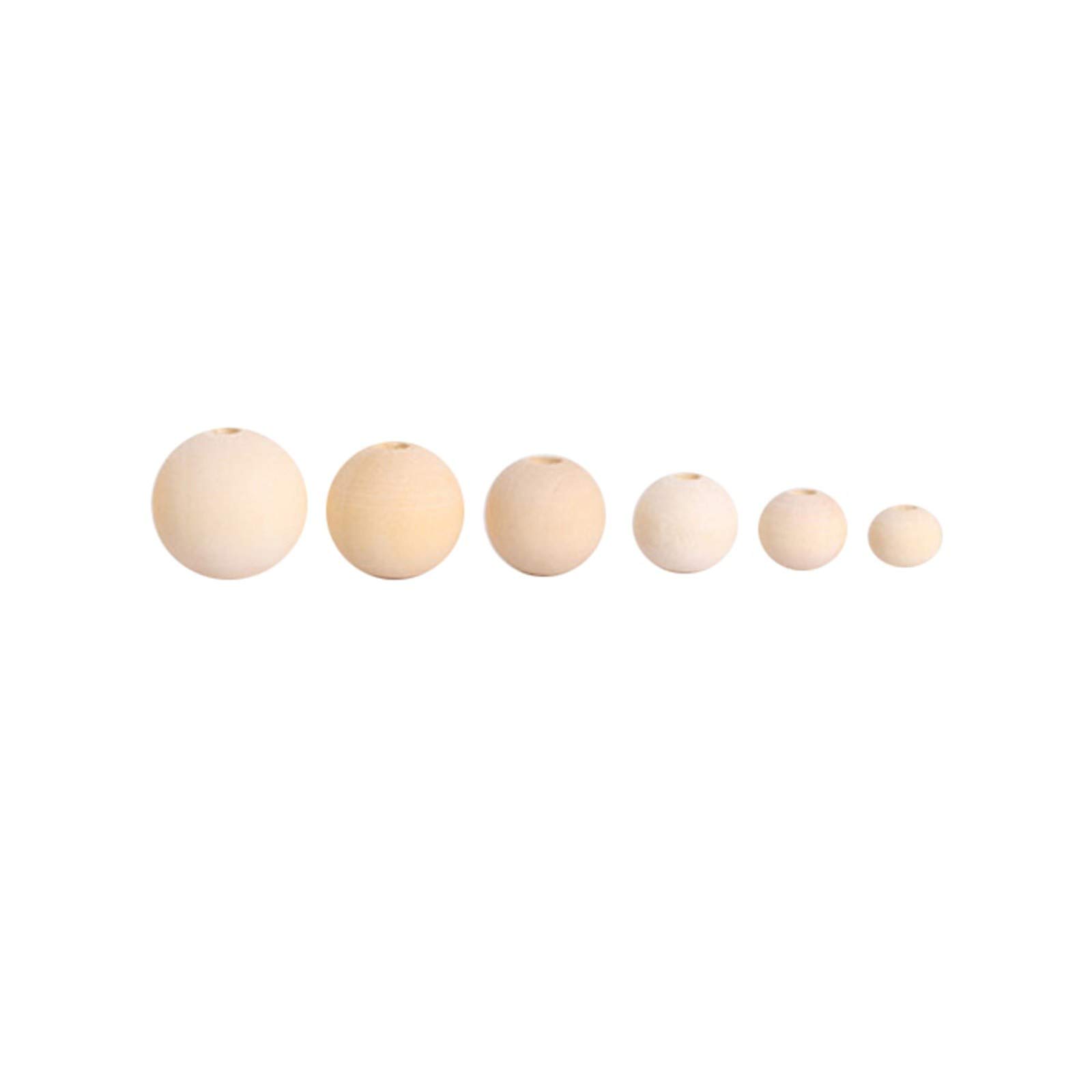 Wood Beads for DIY Jewelry & Crafts - 6 Sizes, 500pcs - Home Decor & Holiday Projects