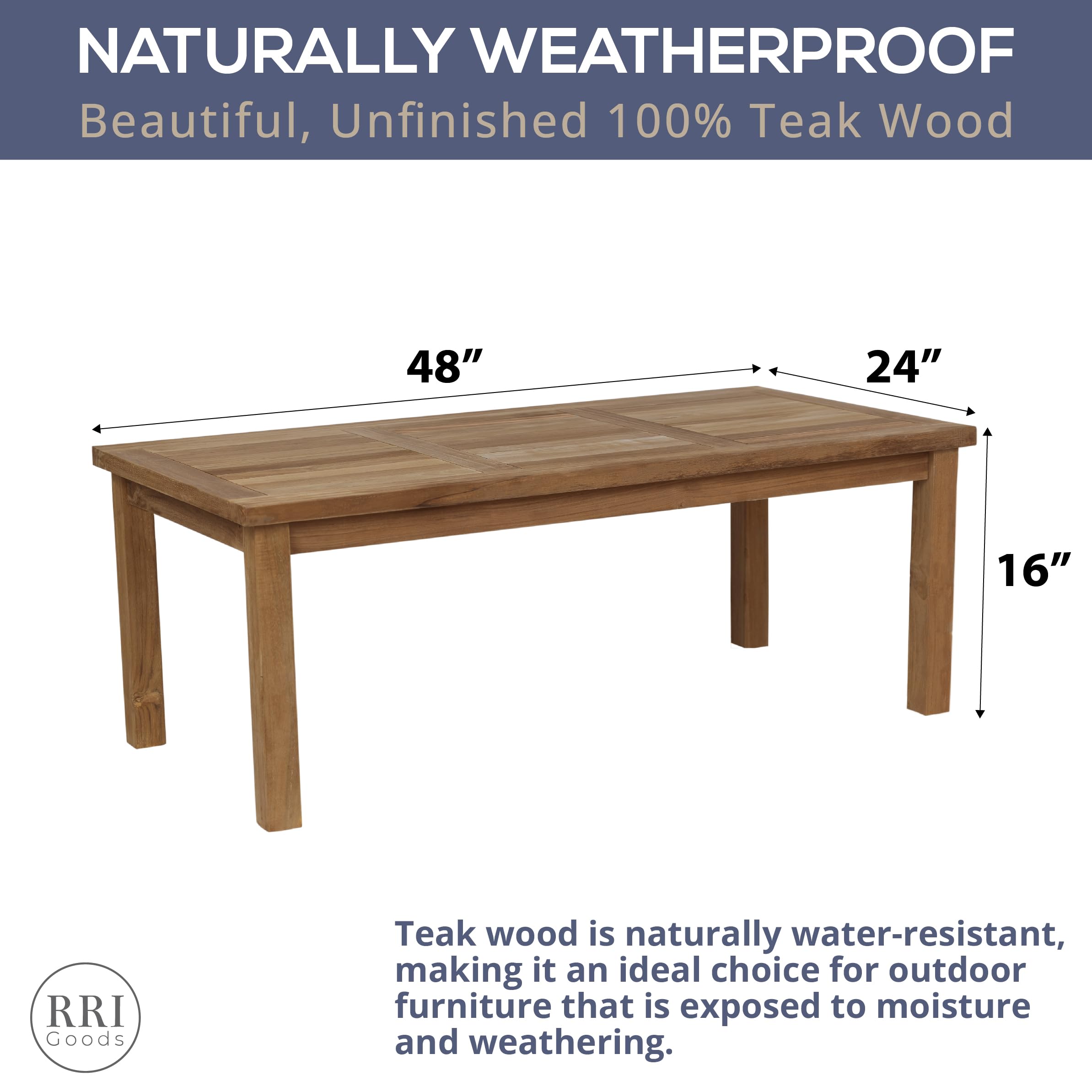 Premium Grade A Teak Outdoor Coffee Table 24