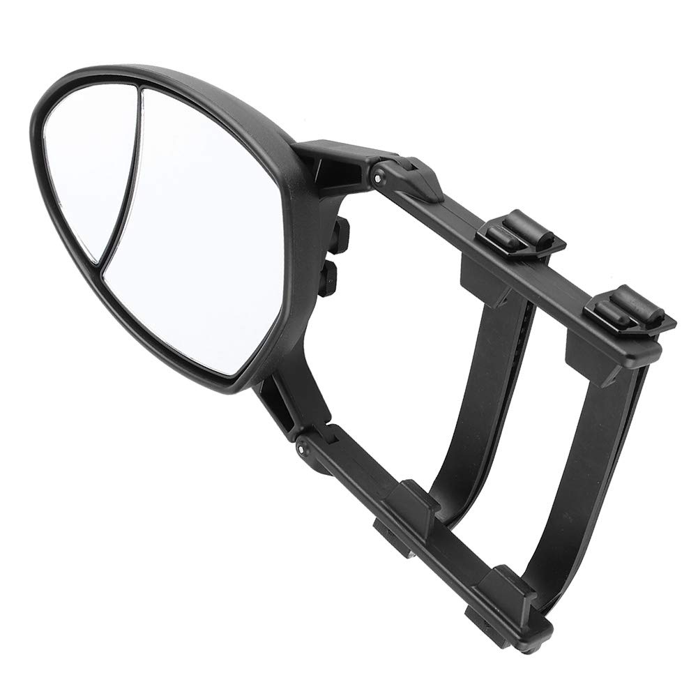 Universal 7.5X5.5 Inch Adjustable Dual View Towing Mirrors - Clip On Rearview Side Oval Mirror Extensions for Cars & Trucks - Perfect for Safer Towing and Enhanced Visibility