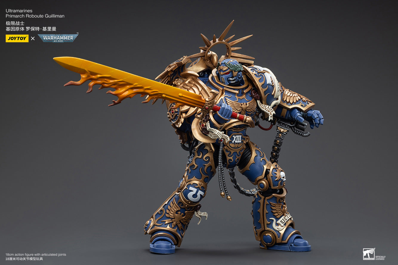 JOYTOY 1/18 Warhammer 40K Ultramarines Primarch Roboute Guilliman Action Figure - Reissue for Collectors & Tabletop Gaming