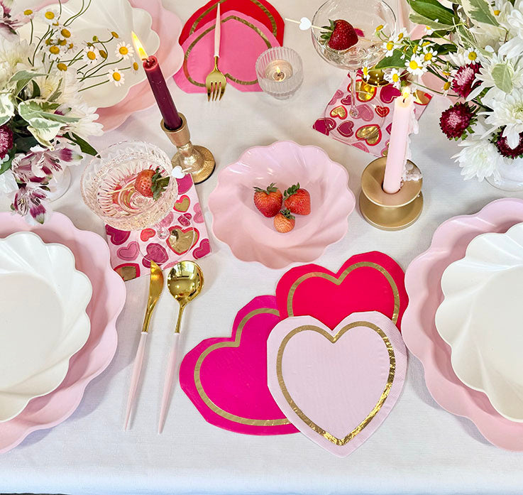 Elegant Forever Blushing Table Setting - Premium Dinnerware Set for Weddings, Parties & Special Occasions - Perfect for Romantic Dinners & Holiday Celebrations