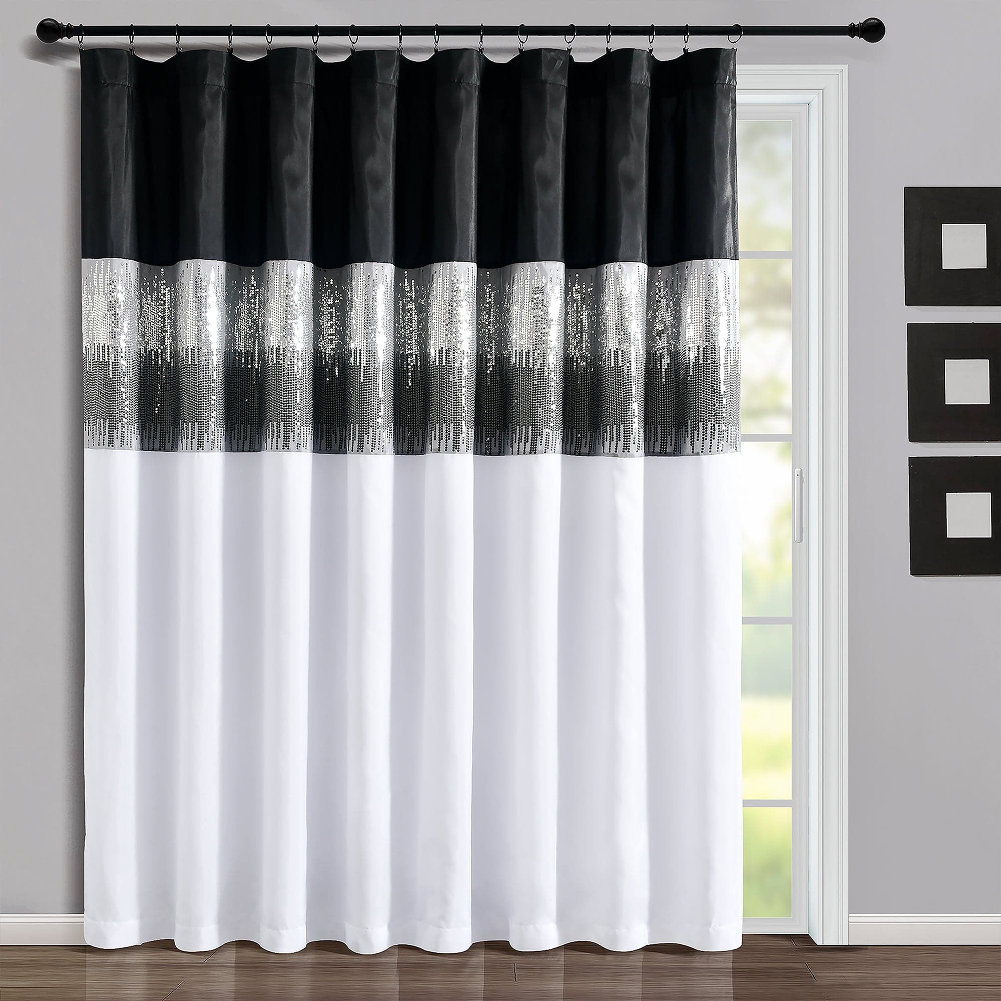 Starry Night Blackout Window Curtain Panel for Bedroom & Living Room - Galaxy Themed Room Darkening Drapes for Better Sleep & Home Decor