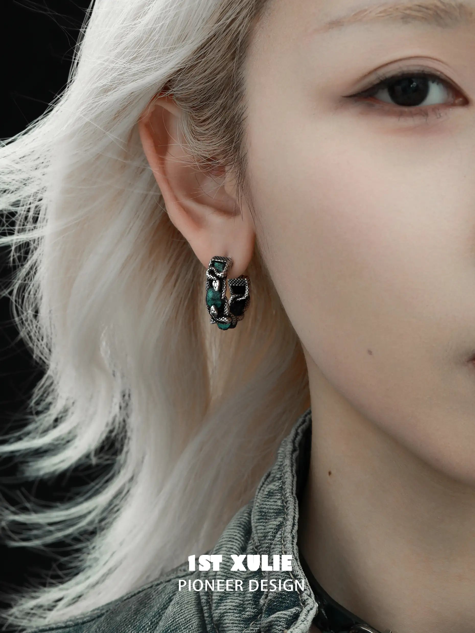 S925 Sterling Silver 18K Gold Plated Snake Bite Hoop Earrings for Women - Fashion Statement Jewelry for Parties, Dating & Everyday Wear