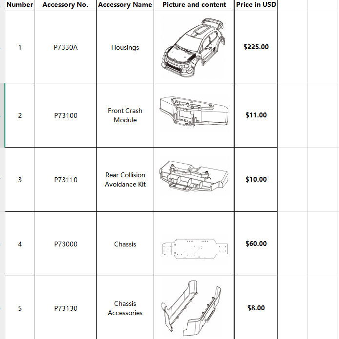 MJX Hyper Go 7303 RC Car Replacement Parts Kit - Full Set of Genuine Spare Parts for RC Car Repair & Maintenance - Perfect for Off-Road Racing, Bashing and DIY Upgrades