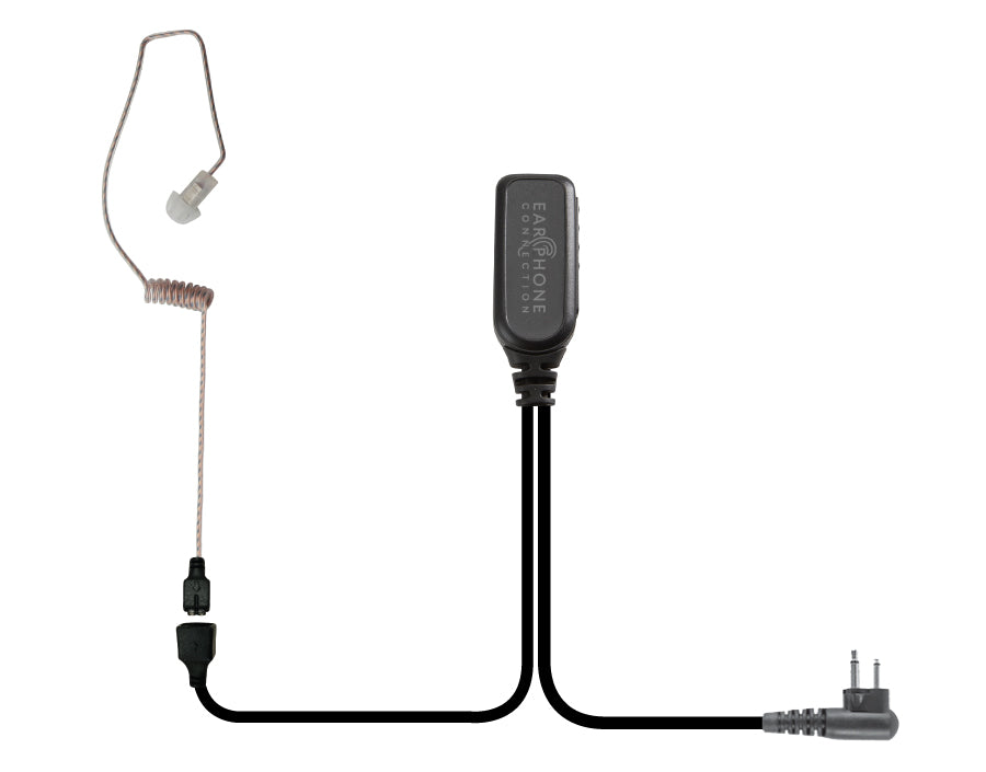 EP1303 W Whisper Hawk EC Covert Lapel Microphone for Motorola Dual Pin Radios - Perfect for Law Enforcement, Security & Undercover Operations