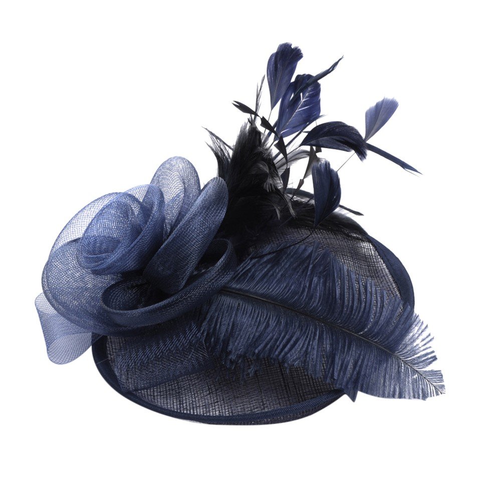 Elegant Women's Fascinator Hair Clip - Vintage Tea Party Hat with Net Veil, Headband & Cocktail Party Accessories | Perfect for Weddings, Bridal Showers, Garden Parties & Formal Events