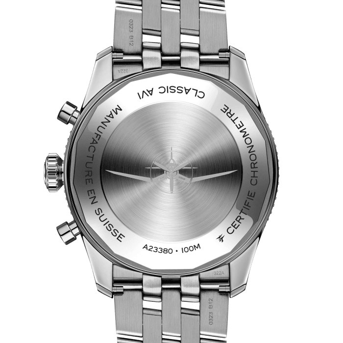 Breitling Classic AVI Chronograph 42mm Stainless Steel Men's Watch - Luxury Pilot Chronograph Timepiece for Aviation Enthusiasts & Business Professionals