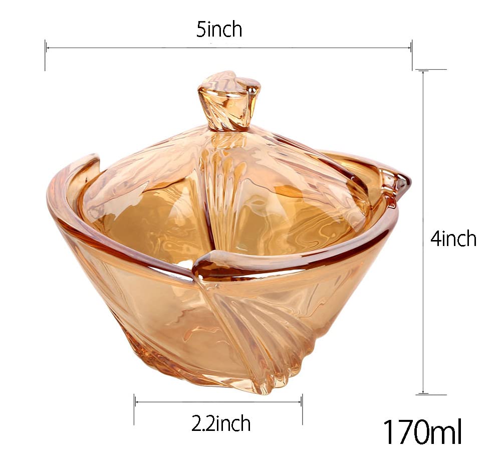 Glass Candy Dish with Lid - Airtight Food Storage Jar for Candy, Cookies & Snacks | Perfect for Parties, Kitchen & Pantry Organization